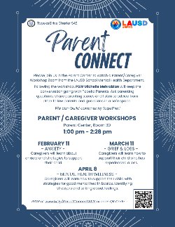 Parent Connect Mental Health Workshops flyer